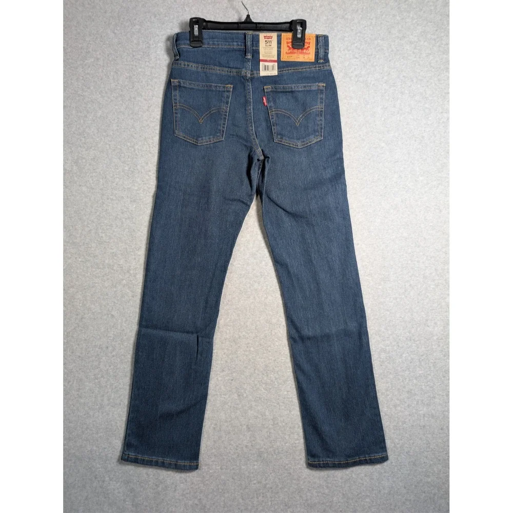 Levis 511 Slim Fit Boys Jeans Size 12 Reg 26x27 Medium Wash Performance Stretch